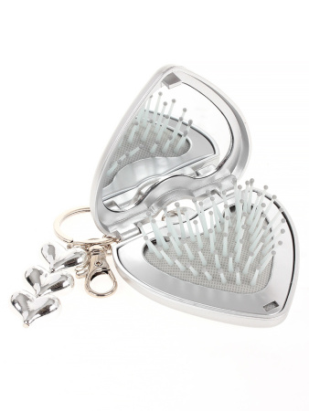 Lador Складная расчёска-брелок серебро