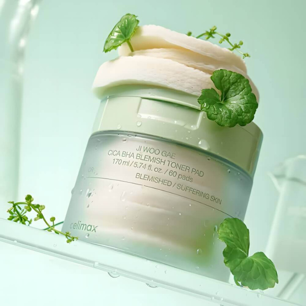 CELIMAX Пилинг-пэды от воспалений с Cica, 60шт